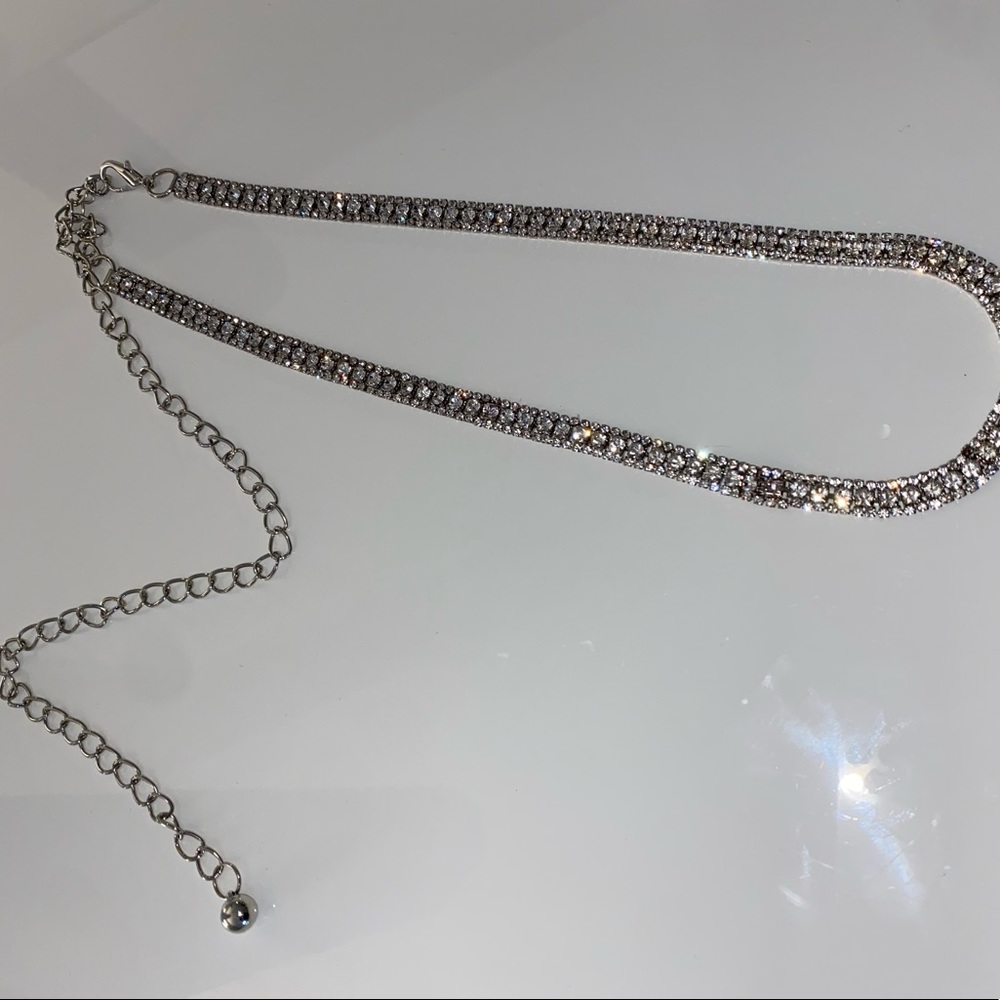 Adjustable rhinestone belt